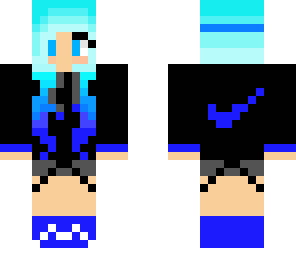 blue nike girl