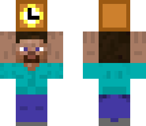 steve holding clock
