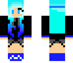 blue and black girl