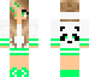 panda girl green