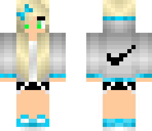 blue nike girl