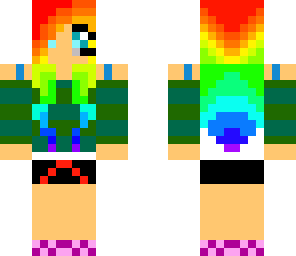 rainbow headphones girl