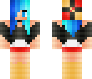 blue colors girl