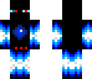 ice enderman with red eyes