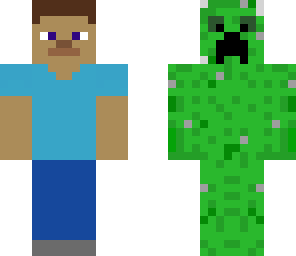 half steve and half creeper