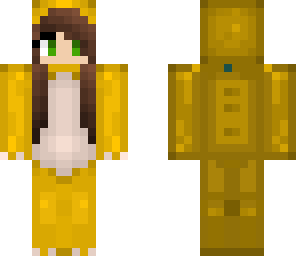 cute yellow dinosaur girl