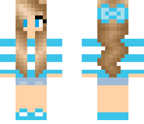 blue stripe girl