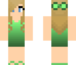green dress