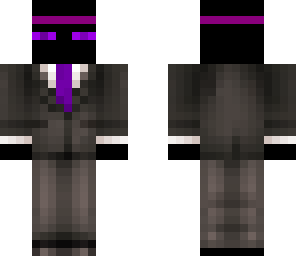 enderman in a suit with fedora | Minecraft Skin