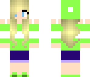 green stripe girl with a hat