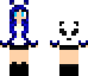 panda blue hair