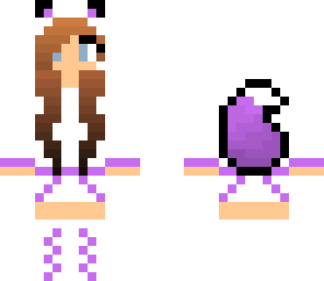 purple foxgirl