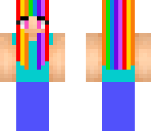 rainbow hair girl