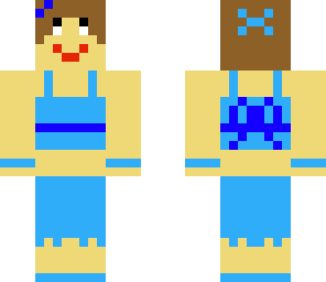 cheerleader in blue
