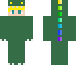 dinosaur boy with blonde hair