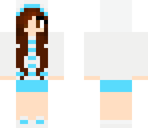 blue and white cute girl
