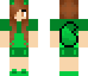 cute green wolf girl