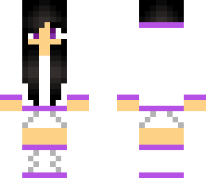 purple black and white girl
