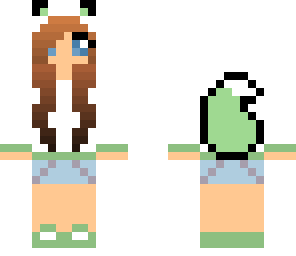 cute green fox girl