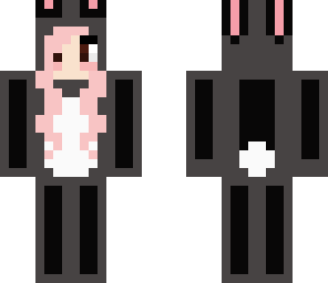 cute black and pink bunny girl 2