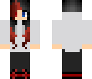 girl with red and black hair