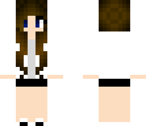 request- brown haired girl in white shirt