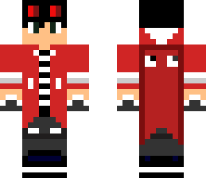 red squid teen with goggles