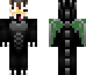 derpy green and black dragon