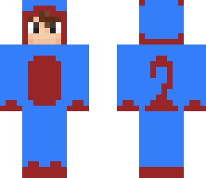blue and red monkey suit