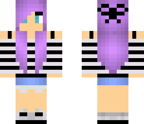 purple hair cute girl