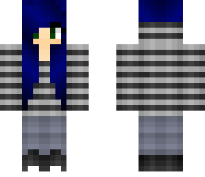 blue hair x3