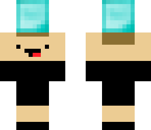 guy holding diamond block