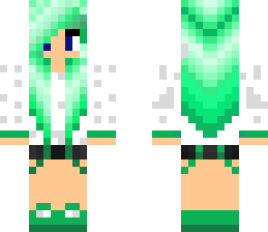 cool green haired girl