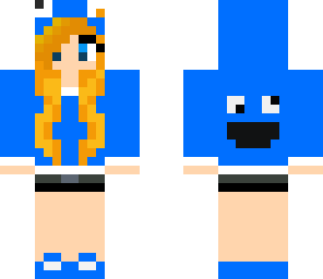 blonde cookie monster girl