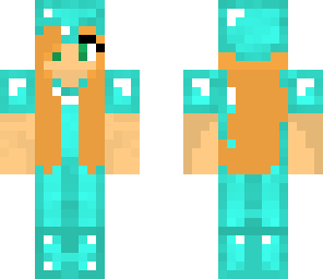 redhead girl in dimond armor plz vote