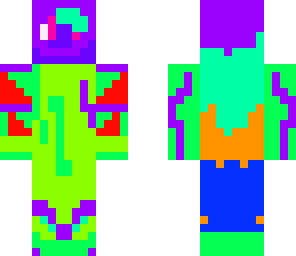 neon colored girl