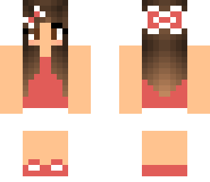 cute summer coral girl