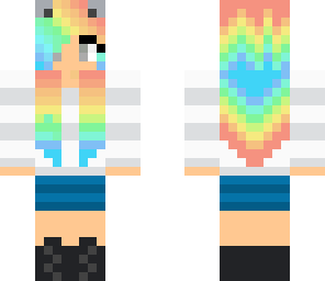 rainbow cat girl