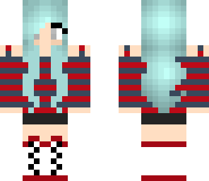 blue haired girl