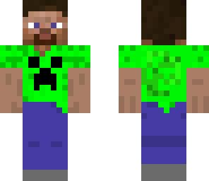 steve with creeper t-shirt