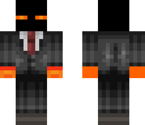 fire enderman in a tux