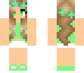 cute floral green girl