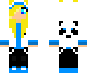 blue panda girl