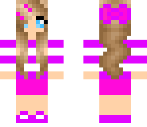 pretty purple and pink girl