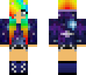 edited rainbow galaxy girl