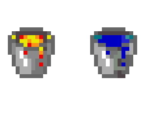 water and lava bucket