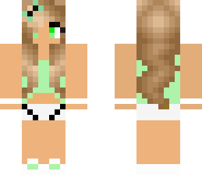 cute green summer girl