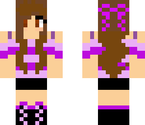 purple girl with cute bow