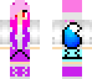 purpple fox with blue tail
