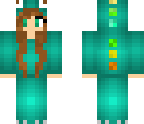 dino girl in suite